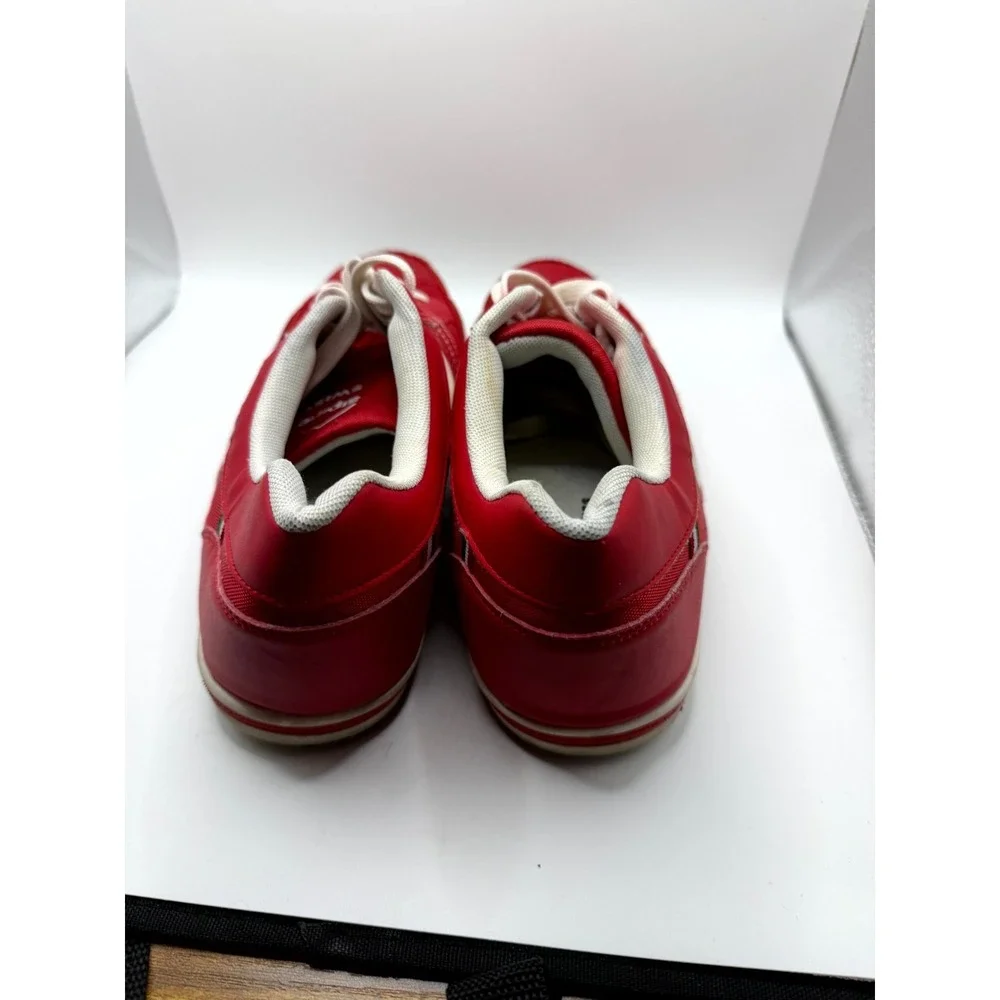 Alpine Swiss Stefan Mens 12 Sneaker Red Suede Trim Low Top Tennis Athletic Shoes